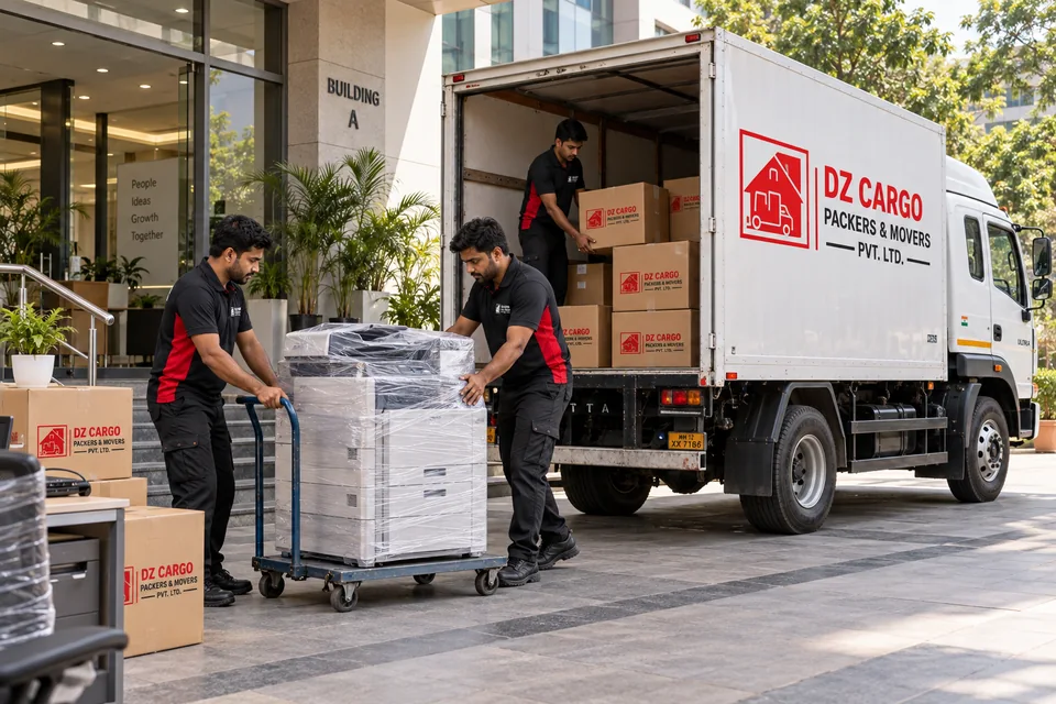 DZ Cargo branded illustration of corporate moving