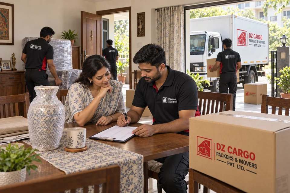 DZ Cargo branded illustration of goods insurance