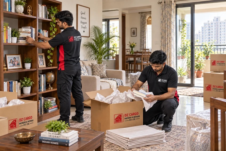 DZ Cargo illustration: Unpacking at Home