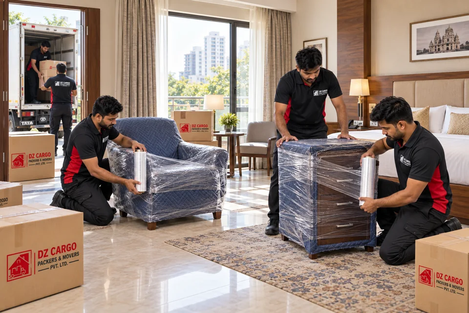 DZ Cargo illustration: Hotel Furniture Relocation