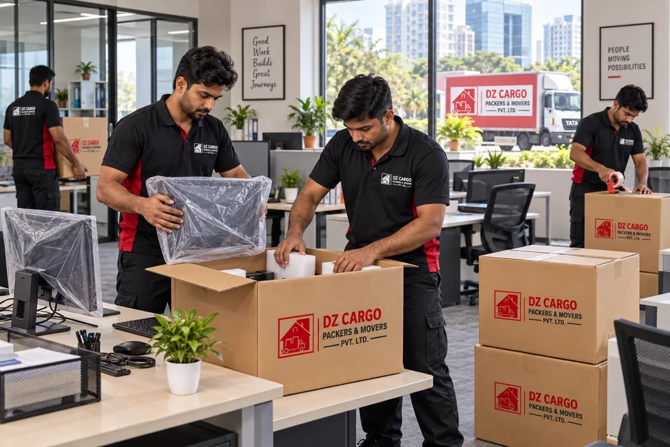 DZ Cargo illustration: Office Equipment Packing