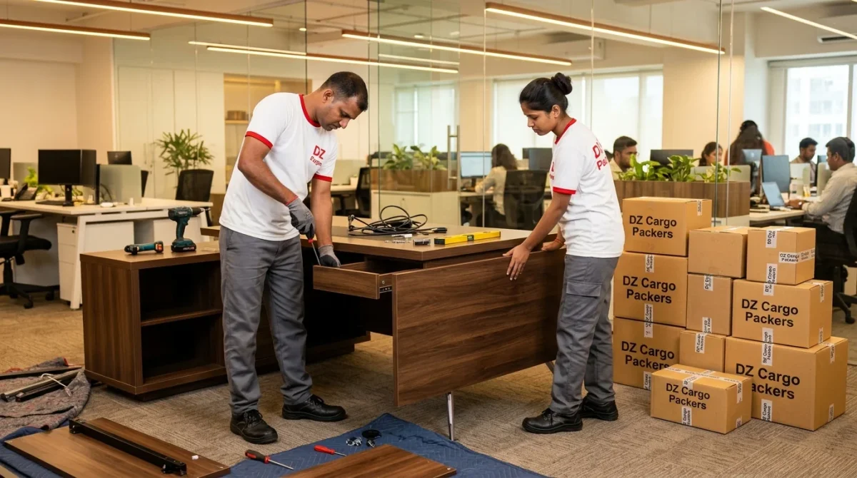 Office relocation services by DZ Cargo Packers and Movers