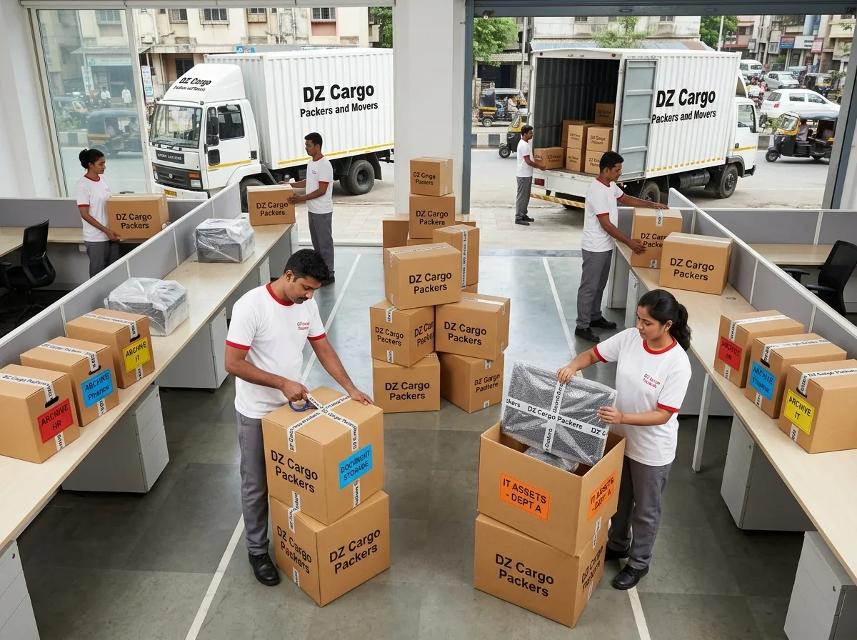 Corporate packing and moving project by DZ Cargo Packers