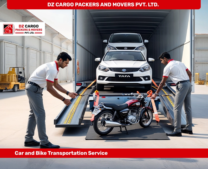 Professional Car Shifting Services by DZ Cargo Packers and Movers